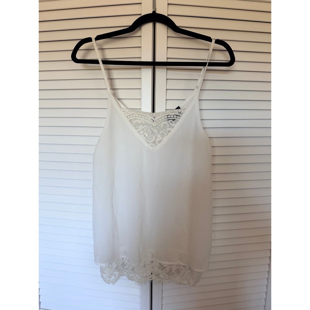 Vici collection size small white lace tank